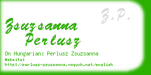 zsuzsanna perlusz business card